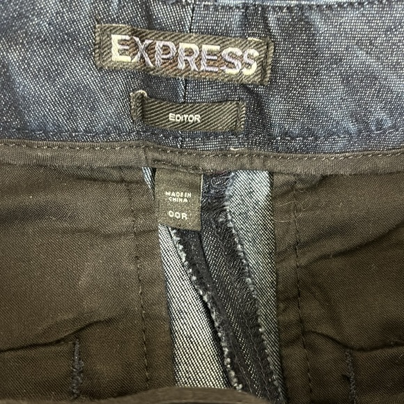 Express | Dark Blue Editor Jeans | Slack Style Pants | Business Fashion Size 00R - Picture 8 of 11